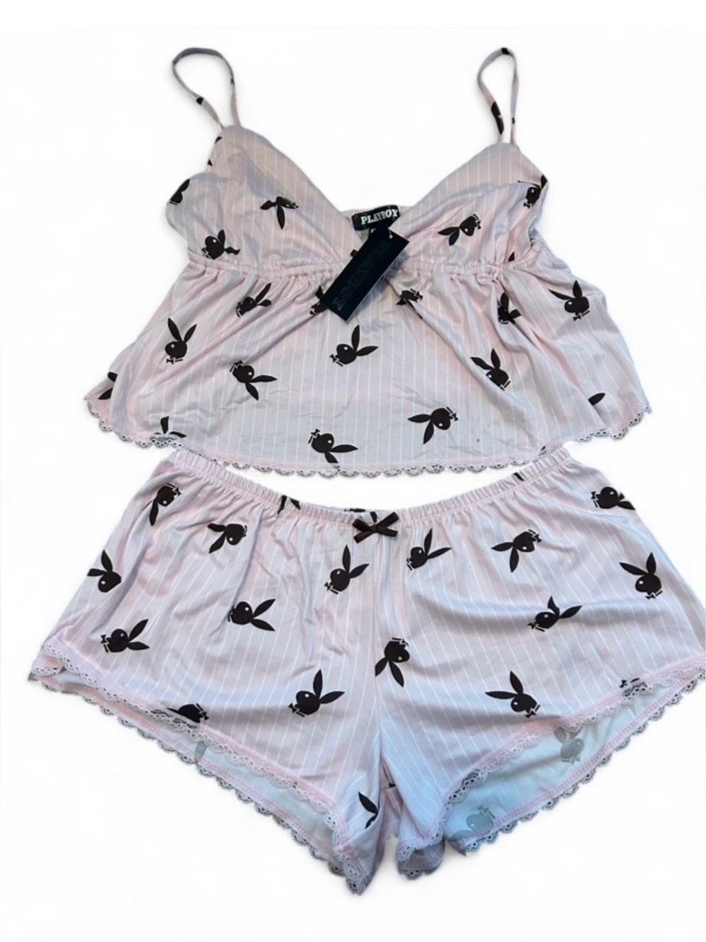 Playboy NWT 2PC Pajama Logo Lounge Set - Size XS - Picture 3 of 5